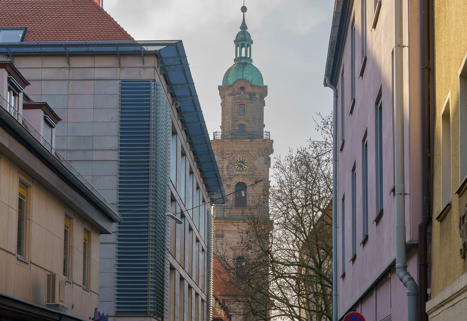Blick auf die Erlanger Innenstadt im regionalen Einsatzgebiet von KEYCLEAN